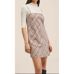 Mango Women's Plaid Mini Dress - Size 8 NWT /002 - MRSP$100
